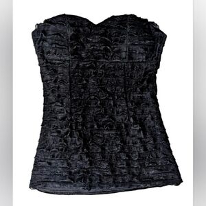 Y2K Layered Ruffle Strapless Top